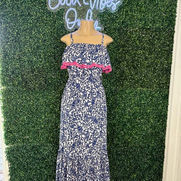 Lilly Pulitzer Vibrant Print Maxi Dress Resort Chic Size XS - Picture 9 of 12